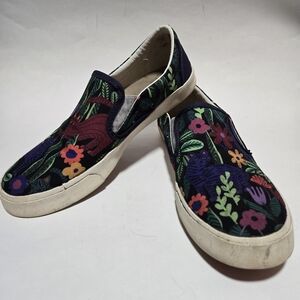 Inkkas Sokoke Canvas Cat Slip-on Shoes Size 11 Colorful Cats
